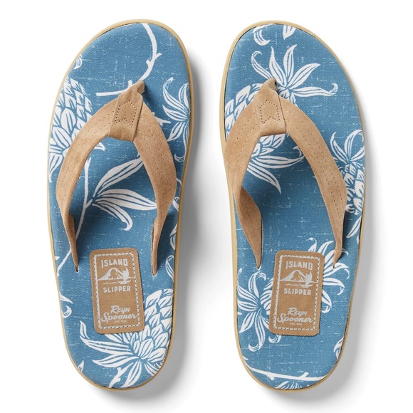 NWT Reyn Spooner Island Slipper Aloha Welcome Sandals Flip Flops - Men’s Size 7 - Picture 2 of 7